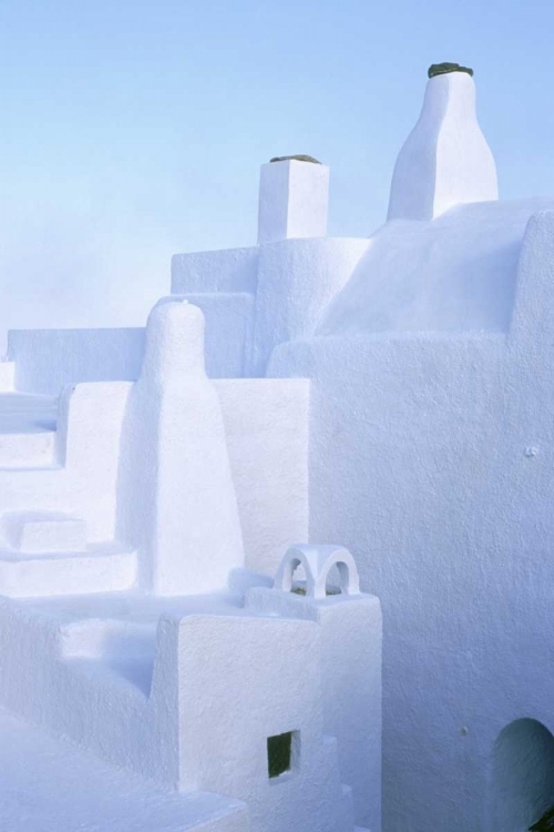 Picture of GREECE, SANTORINI CHIMNEYS OF MEDIEVAL HOMES