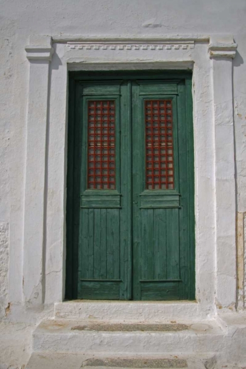 Picture of GREECE, CHORA DOORWAY TO NEO- CLASSICAL HOUSE