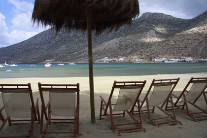 Picture of GREECE, CYCLADES, SIFNOS BEACH IN SIFNOS HARBOR