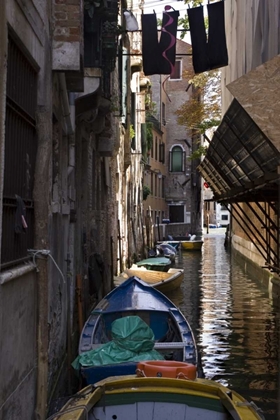 Picture of ITALY, VENICE BOATS IN CANAL