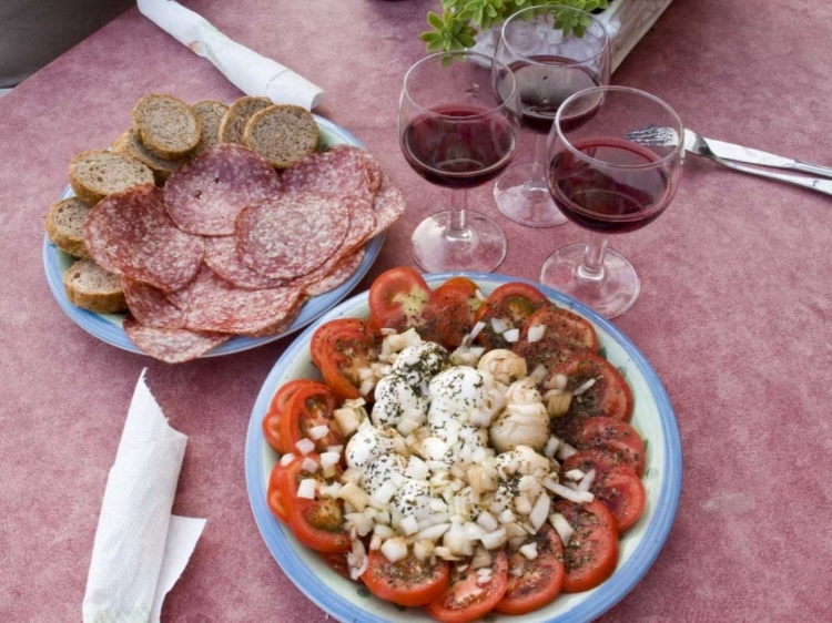 Picture of ITALY, POSITANO ANTIPASTI AND WINE