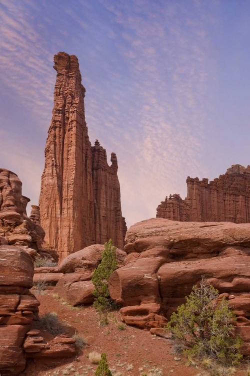 Picture of UTAH SUNSET ON FISHER TOWERS FORMATIONS