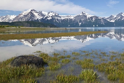 Picture of AK, GLACIER BAY NP MOUNTAINS REFLECTION