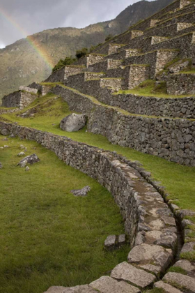 Picture of RAINBOWS OVER THE TERRACES, MACHU PICCHU, PERU