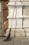 Picture of ITALY, VENICE HANDMADE BROOM AGAINST A PILLAR
