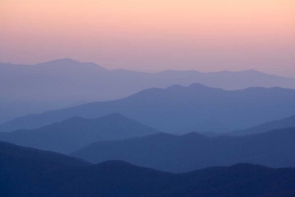 Picture of TN, GREAT SMOKY MTS MOUNTAIN LAYERS AT SUNSET