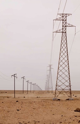 Picture of NAMIBIA, SWAKOPMUND POWER AND TELEPHONE LINES