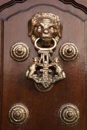 Picture of PERU, LIMA DOOR KNOCKER ON BASILICA CATHEDRAL