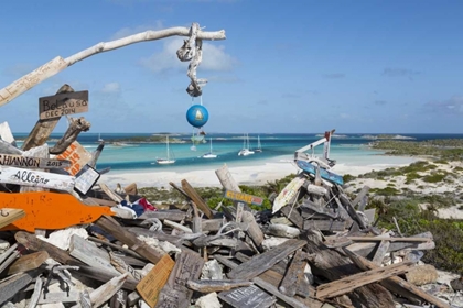 Picture of BAHAMAS, EXUMA ISLAND DRIFTWOOD ON BOOBOO HILL