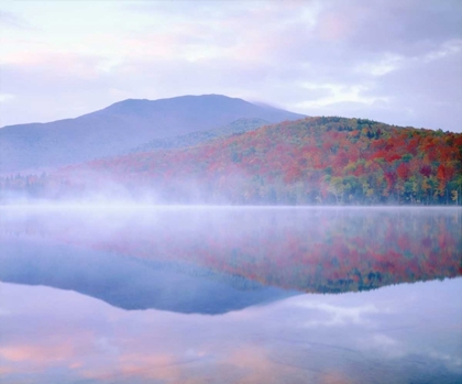 Picture of NY, ADIRONDACK MTS ALGONQUIN PEAK AND AUTUMN