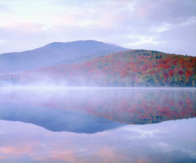 Picture of NY, ADIRONDACK MTS ALGONQUIN PEAK AND AUTUMN