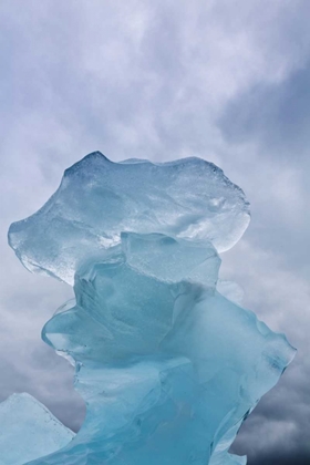 Picture of AK, GLACIER BAY NP ICE FORMATION AND CLOUDS