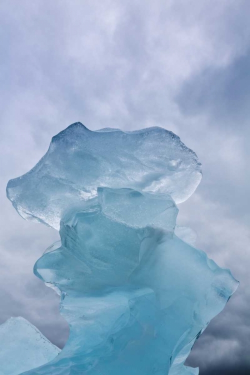 Picture of AK, GLACIER BAY NP ICE FORMATION AND CLOUDS