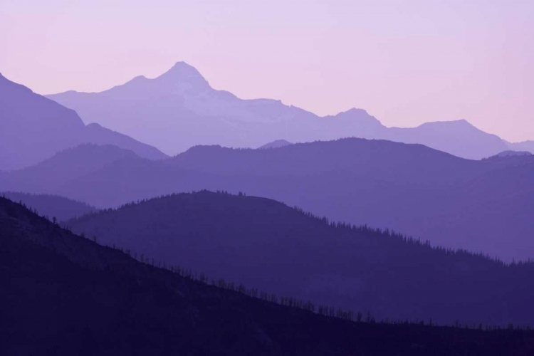 Picture of WA, PASAYTEN WILDERNESS SUNSET ON MOUNTAINS