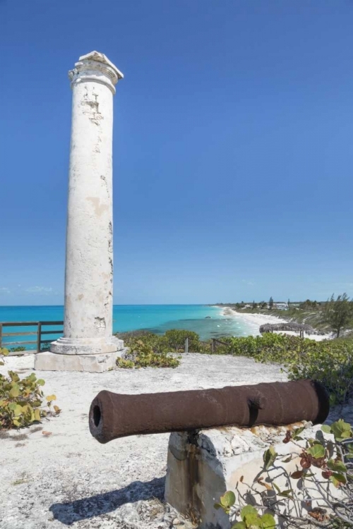 Picture of BAHAMAS, LITTLE EXUMA IS RUSTY CANNON AND COLUMN