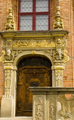 Picture of POLAND, GDANSK DETAIL OF ORNATE DOOR