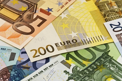 Picture of CLOSE-UP OF ASSORTED EURO PAPER CURRENCY