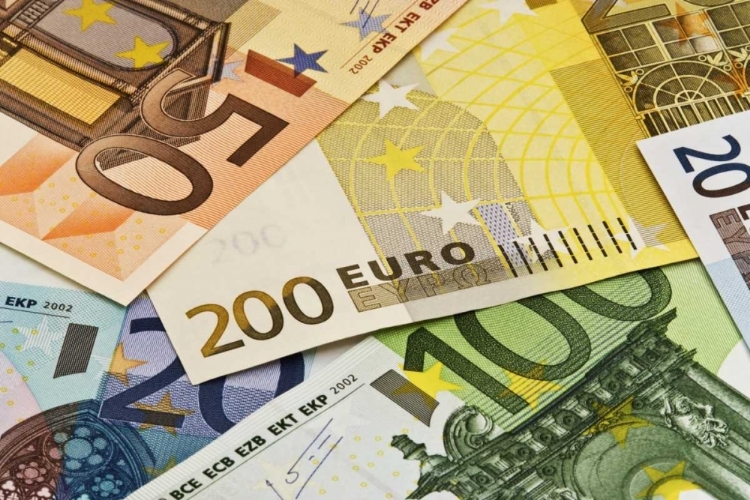 Picture of CLOSE-UP OF ASSORTED EURO PAPER CURRENCY