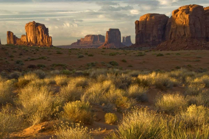 Picture of UT, MONUMENT VALLEY LANDSCAPE AT SUNRISE
