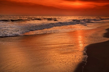 Picture of NEW JERSEY, CAPE MAY SUNSET ON THE BEACH