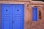 Picture of NEW MEXICO, SANTA FE BLUE DOOR AND WINDOW