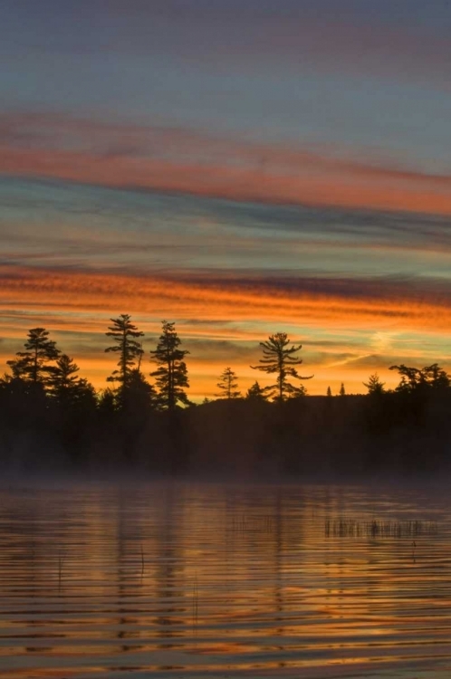 Picture of NEW YORK, ADIRONDACK MTS, AUTUMN ON RAQUETTE LAKE