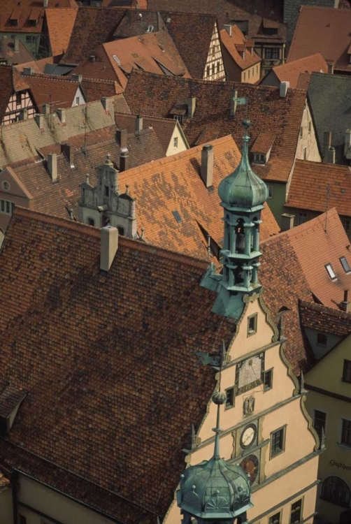 Picture of GERMANY, ROTHENBURG, OVERVIEW OF ROOFTOPS