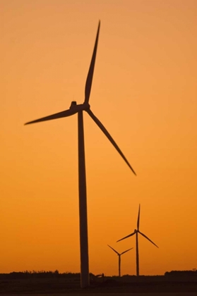 Picture of CANADA, SOMERSET WIND TURBINES AT SUNSET