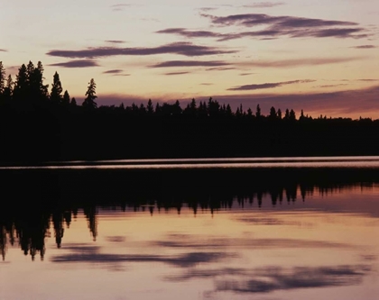 Picture of CANADA, MANITOBA, SUNRISE OVER CHILDS LAKE
