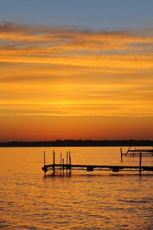 Picture of CANADA, MANITOBA DOCKS ON CLEARWATER LAKE