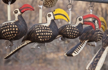 Picture of WOODEN BIRD CARVINGS, ETOSHA NP, NAMIBIA