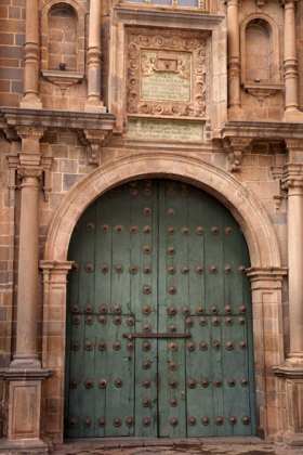 Picture of PERU, CUZCO THE DOOR OF A JESUIT CHURCH