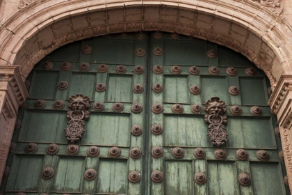 Picture of PERU, CUZCO THE DOOR OF A JESUIT CHURCH