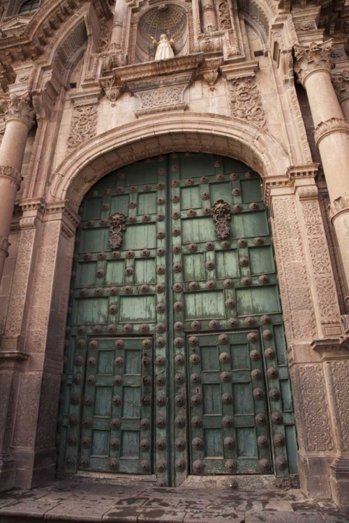 Picture of PERU, CUZCO THE DOOR OF A JESUIT CHURCH