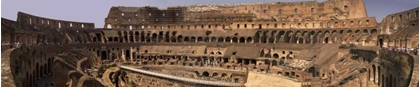 Picture of ITALY, ROME A PANORAMIC IMAGE OF THE COLOSSEUM