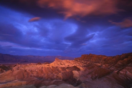 Picture of CA, DEATH VALLEY NP SUNRISE AT ZABRISKIE POINT