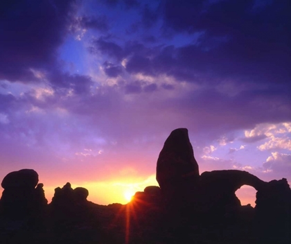 Picture of USA, UTAH, ARCHES NP ARCHES AT SUNSET