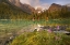 Picture of CANADA, YOHO NP LODGE AND FOREST BY LAKE OHARA