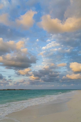 Picture of BAHAMAS, LITTLE EXUMA ISLAND SUNSET ON SEASCAPE