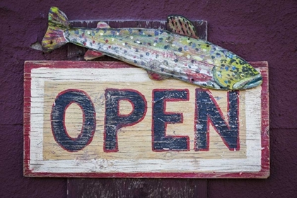 Picture of MONTANA, VIRGINIA CITY OPEN SIGN ON STORE FRONT