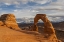 Picture of USA, UTAH, ARCHES NP DELICATE ARCH AT SUNSET