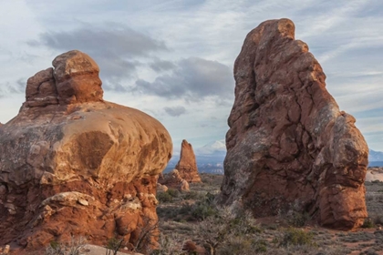 Picture of UTAH, ARCHES NP SCENIC OF SANDSTONE BOULDERS
