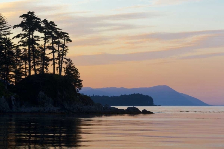 Picture of ALASKA, TENAKEE SPRINGS SUNSET ON BASKET BAY