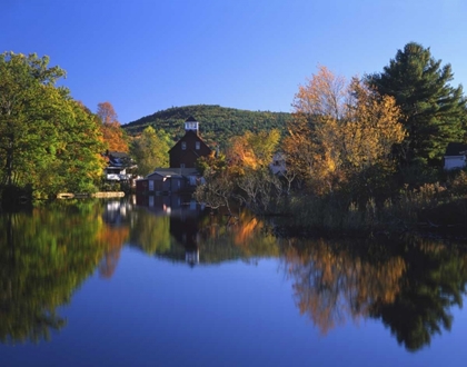 Picture of NH, ASHLAND OLD GRIST MILL REFLECTING IN POND