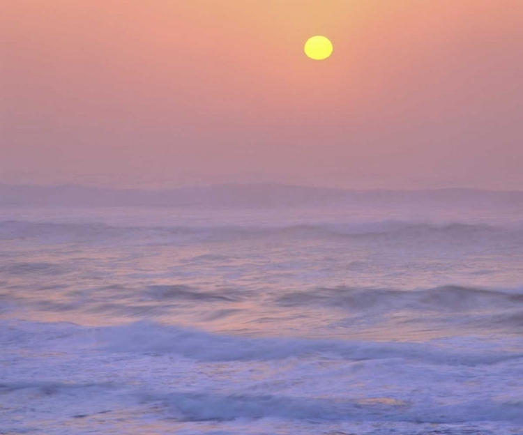 Picture of USA, OREGON SUN SETTING OVER THE PACIFIC OCEAN