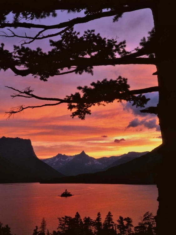 Picture of MT, GLACIER NP ST MARY LAKE AND WILD GOOSE ISL