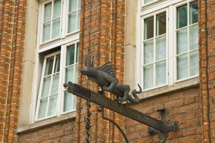 Picture of POLAND, GDANSK DETAIL OF RESTAURANT SIGN