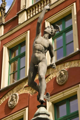 Picture of POLAND, GDANSK STATUE IN MAIN TOWN SQUARE
