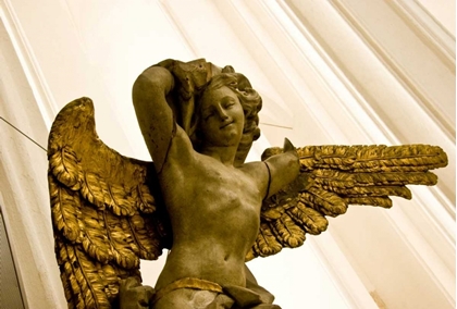Picture of POLAND, GDANSK ANGEL IN ST MARYS CHURCH