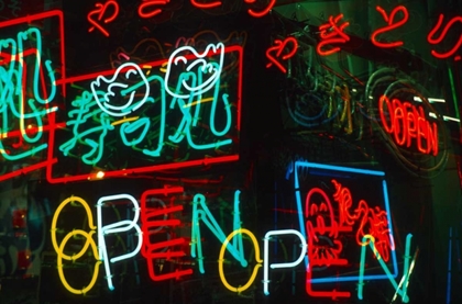 Picture of JAPAN, OSAKA NEON SIGNS FOR SALE IN THE MARKET